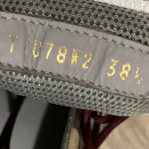 VALENTINO GARAVANI Sneaker Climber Sliver/Burgundy EUR 38.5 USA W8-8.5 M 7-7.5 - Picture 12 of 16